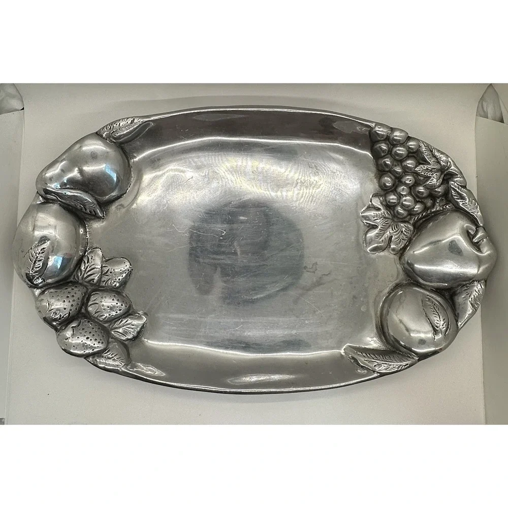 Vari Disenos Ismael Valenzuela Romo Pewter‎ Serving Tray Guadalajara Mexico
